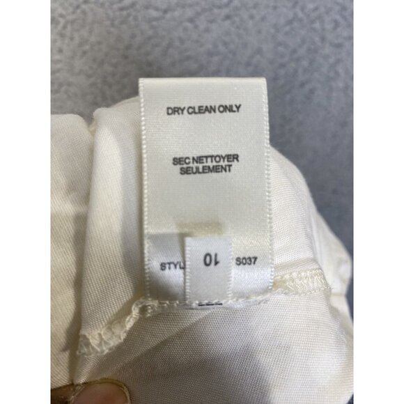 Rebecca Taylor Womens A-Line Swing Floral Lace Skirt White Size 10‎ - Picture 6 of 9